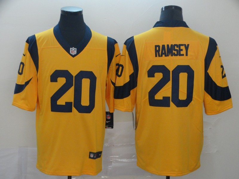 Men's Los Angeles Rams Jalen Ramsey #20 Yellow Jersey